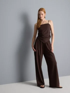 Jersey wide leg pants