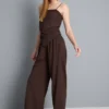 Jersey wide leg pants