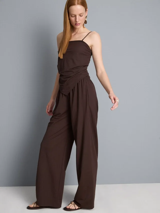 Jersey wide leg pants