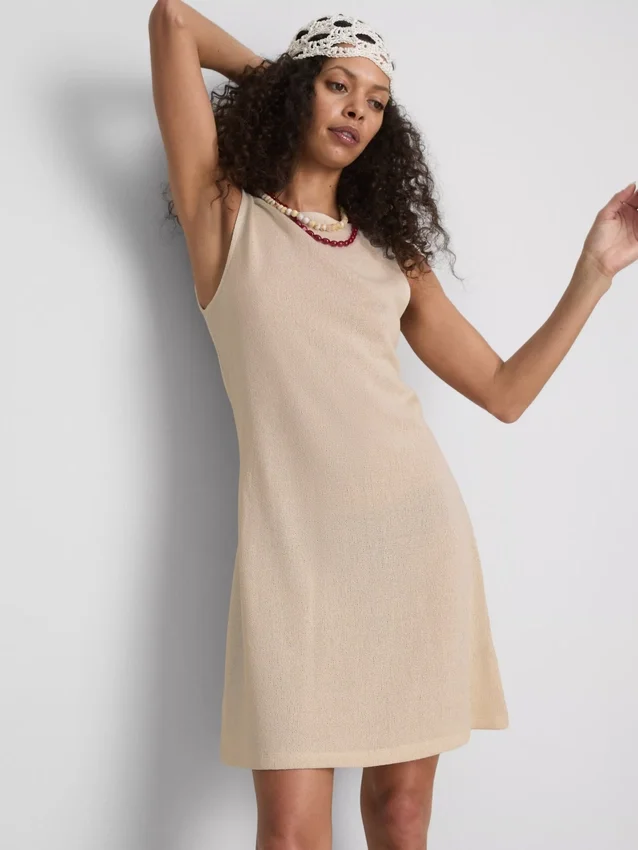 Knitted a-line mini dress