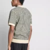 Knitted check polo shirt