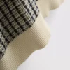Knitted check polo shirt