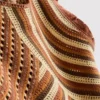 Knitted curve stitch tank top