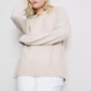 Knitted drawstring hoodie