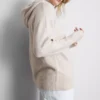 Knitted drawstring hoodie