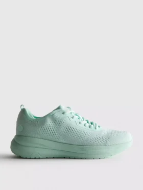 Knitted lace-up sneakers