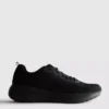 Knitted lace-up sneakers