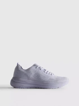 Knitted lace-up sneakers