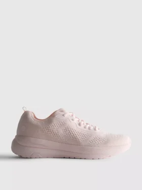 Knitted lace-up sneakers