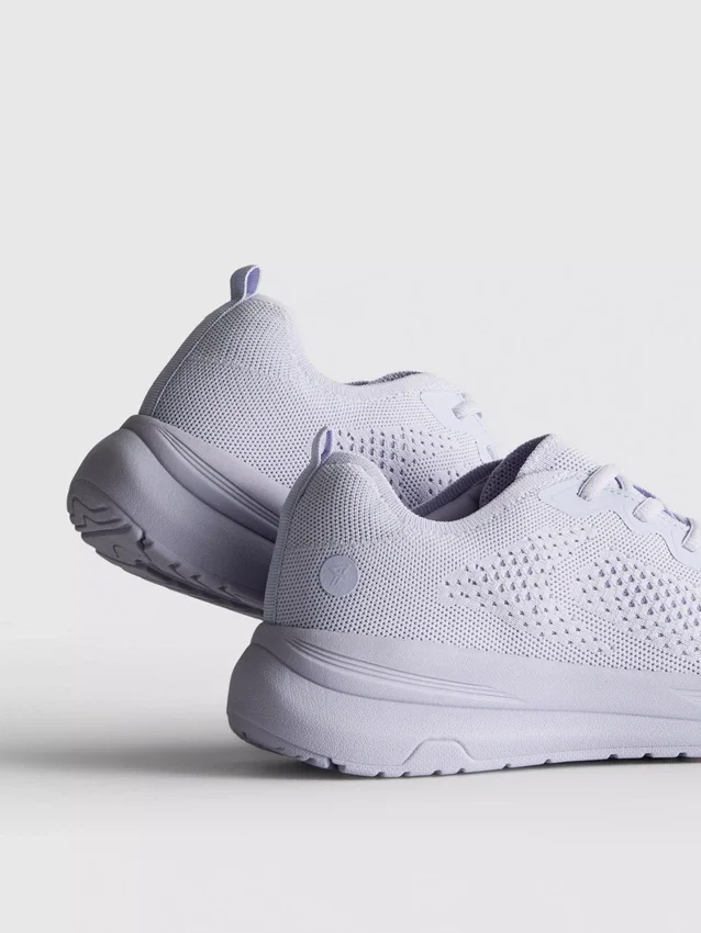 Knitted lace-up sneakers