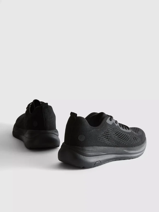 Knitted lace-up sneakers