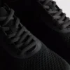 Knitted lace-up sneakers