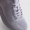 Knitted lace-up sneakers