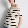 Knitted off-the-shoulder sweater