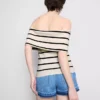 Knitted off-the-shoulder sweater