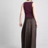 Knitted square neck tank top