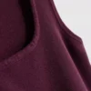 Knitted square neck tank top