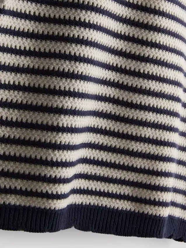 Knitted stripe halter dress