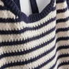 Knitted stripe halter dress