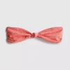 Knot-detail striped bandeau bikini top