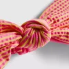 Knot-detail striped bandeau bikini top