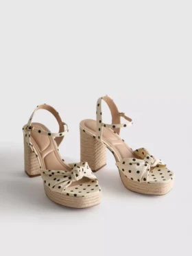 Knotted-detail platform sandals
