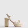 Knotted-detail platform sandals