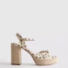 Knotted-detail platform sandals
