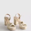 Knotted-detail platform sandals