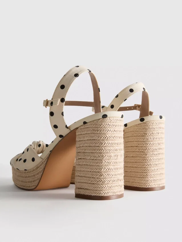 Knotted-detail platform sandals