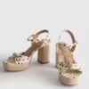 Knotted-detail platform sandals