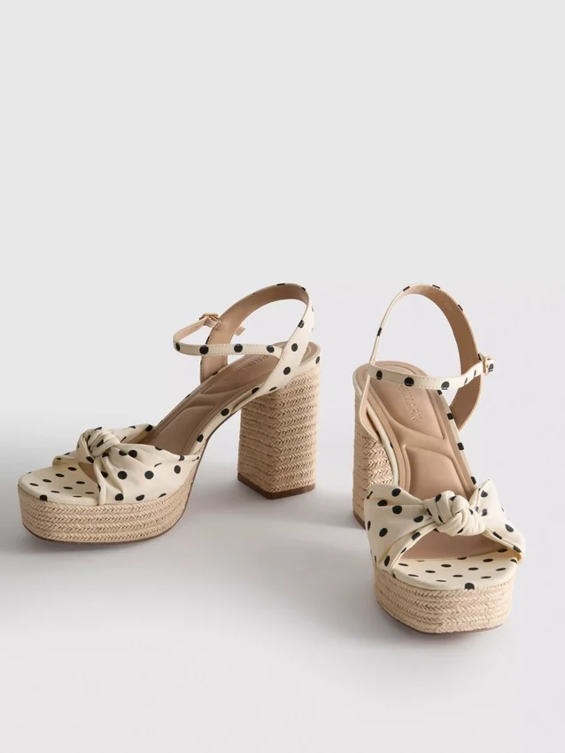 Knotted-detail platform sandals