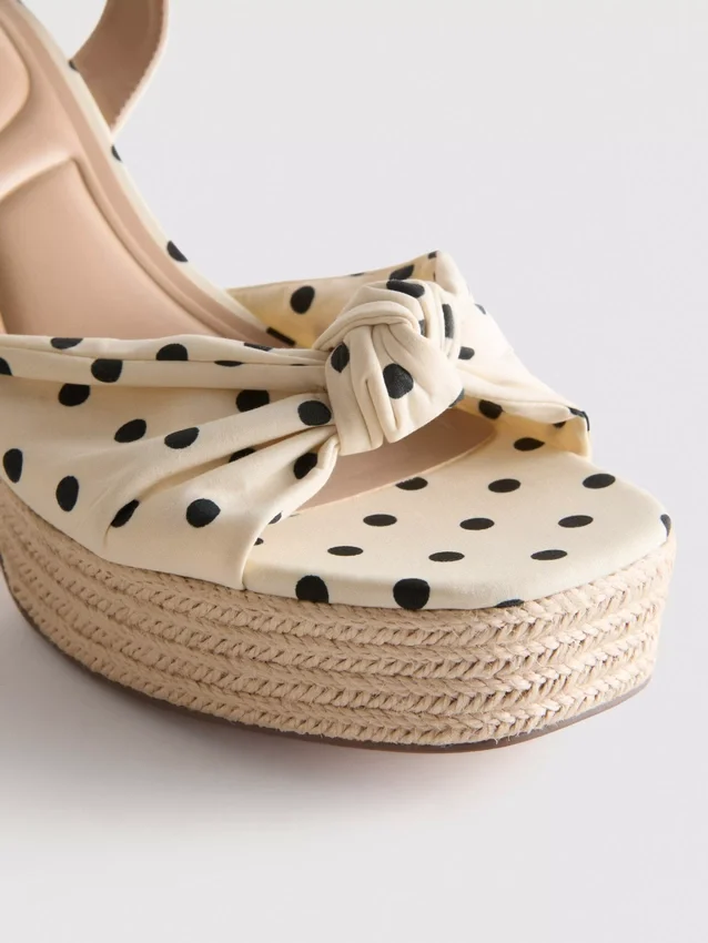 Knotted-detail platform sandals