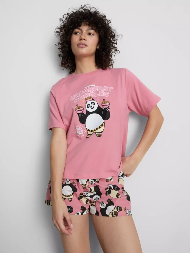 Kung fu panda character shorty pajamas