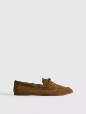 Lace-detail boat shoes