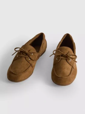 Lace-detail boat shoes