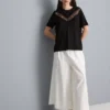 Lace insert t-shirt