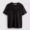 Lace insert t-shirt