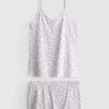 Lace trim cami pajamas