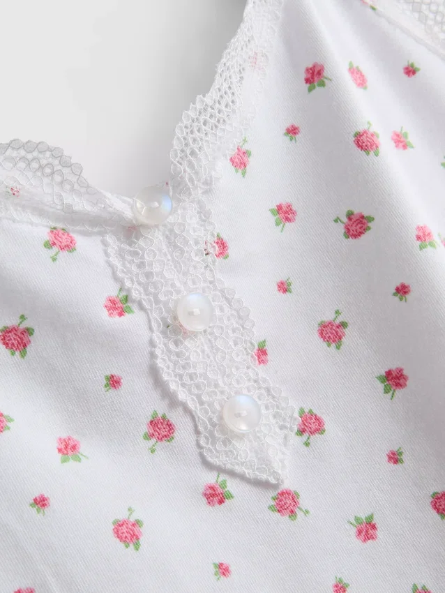 Lace trim cami pajamas