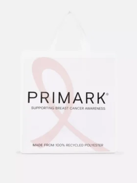 Large breast cancer awareness shopper bag
