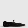 Lasercut mary jane ballet flats