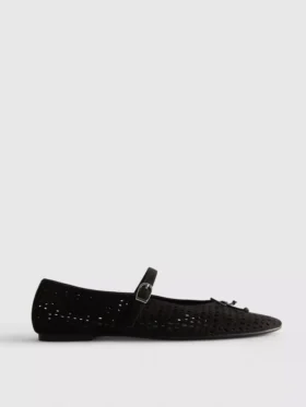 Lasercut mary jane ballet flats