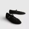 Lasercut mary jane ballet flats
