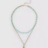 Layered beaded fish necklace