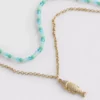 Layered beaded fish necklace