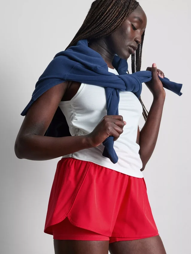 Layered running shorts