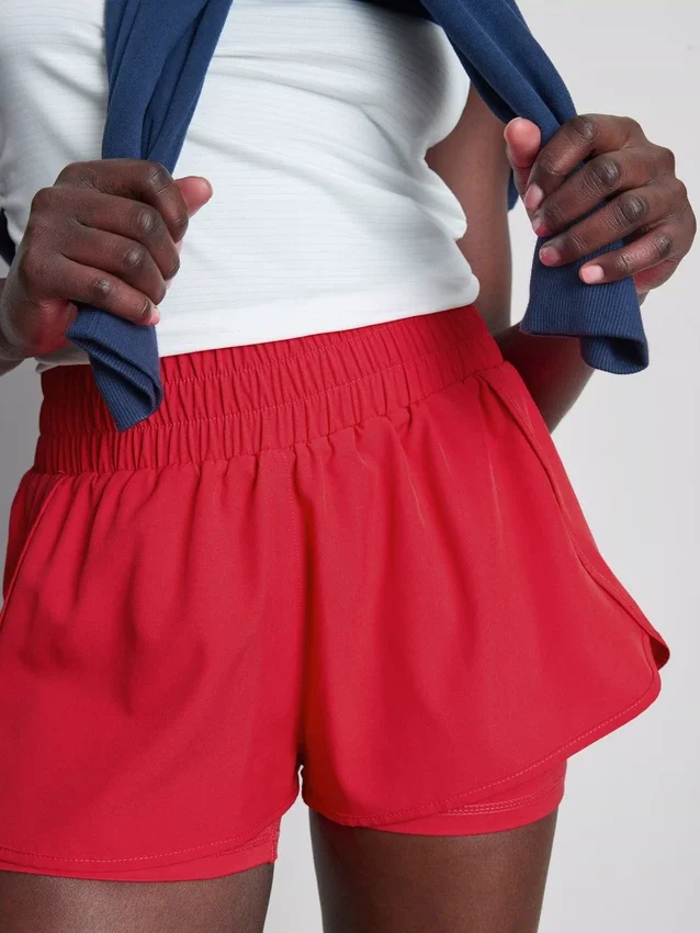 Layered running shorts