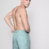 Leaf embroidered swimming shorts