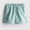 Leaf embroidered swimming shorts